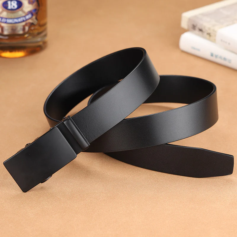 Genuine leather automatic buckle pure cowhide business dress belt